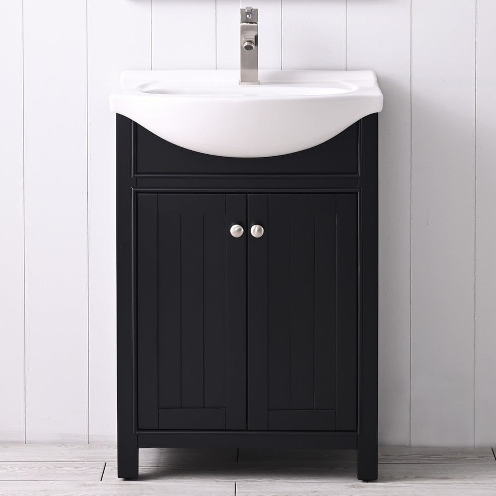 Design Element S05-24-WT Marian 24 Inch Freestanding Single Sink Bathroom Vanity