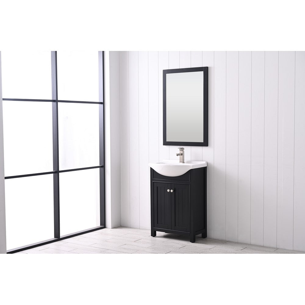 Design Element S05-24-WT Marian 24 Inch Freestanding Single Sink Bathroom Vanity