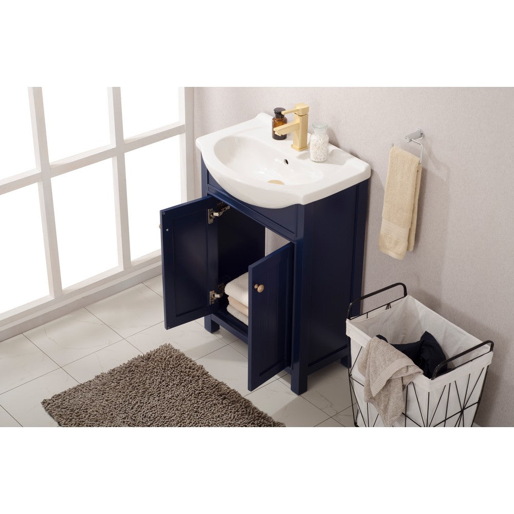 Design Element S05-24-WT Marian 24 Inch Freestanding Single Sink Bathroom Vanity