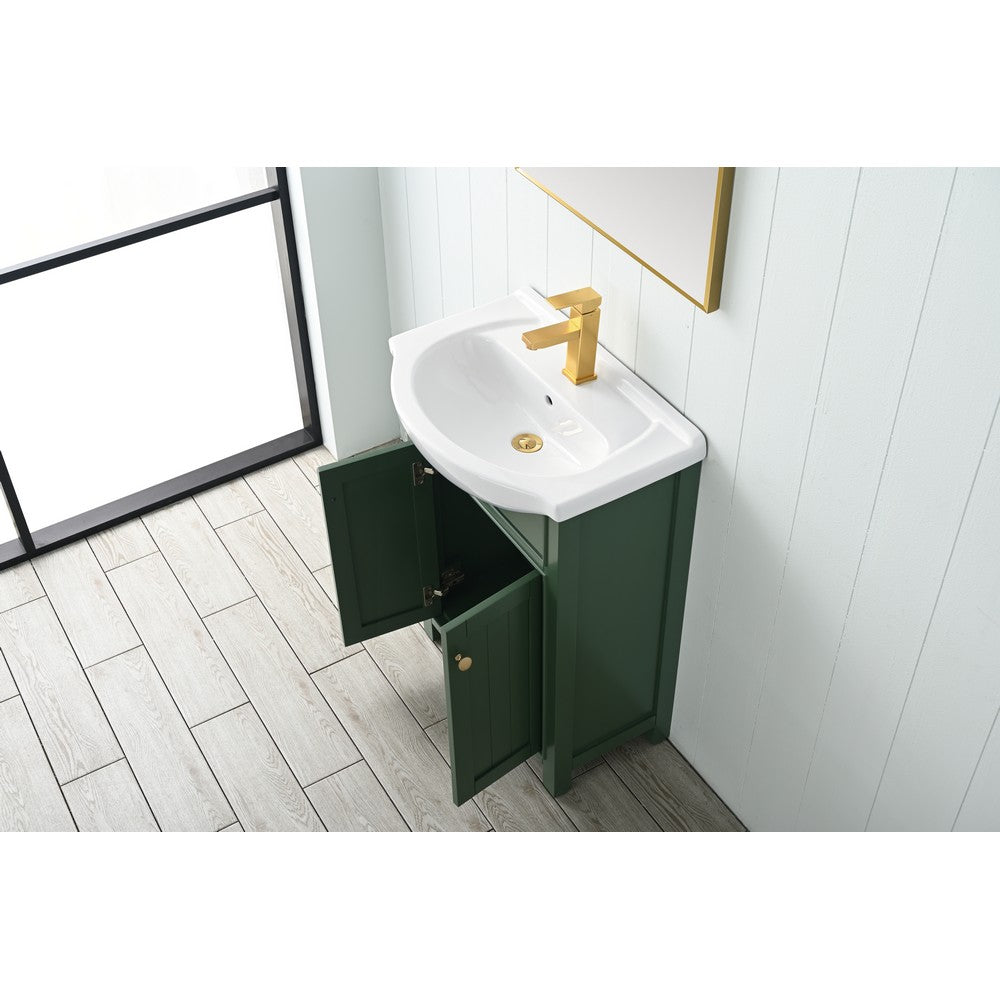 Design Element S05-24-WT Marian 24 Inch Freestanding Single Sink Bathroom Vanity