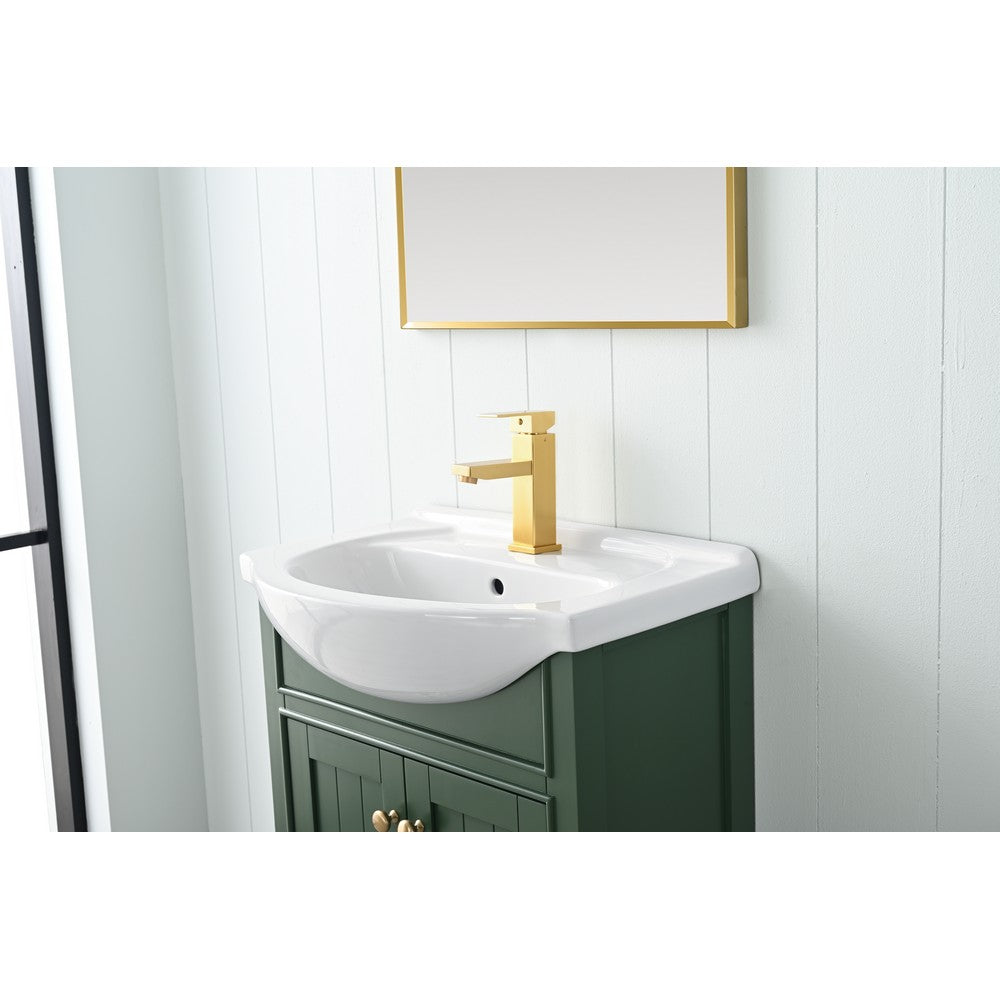 Design Element S05-24-WT Marian 24 Inch Freestanding Single Sink Bathroom Vanity