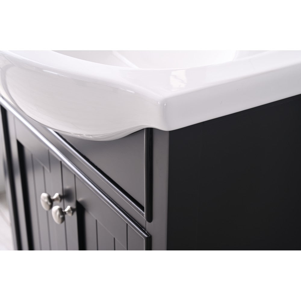 Design Element S05-24-WT Marian 24 Inch Freestanding Single Sink Bathroom Vanity