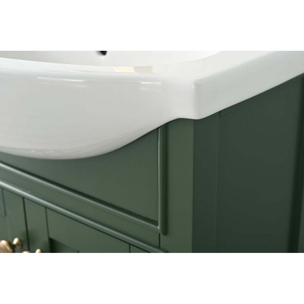 Design Element S05-24-WT Marian 24 Inch Freestanding Single Sink Bathroom Vanity