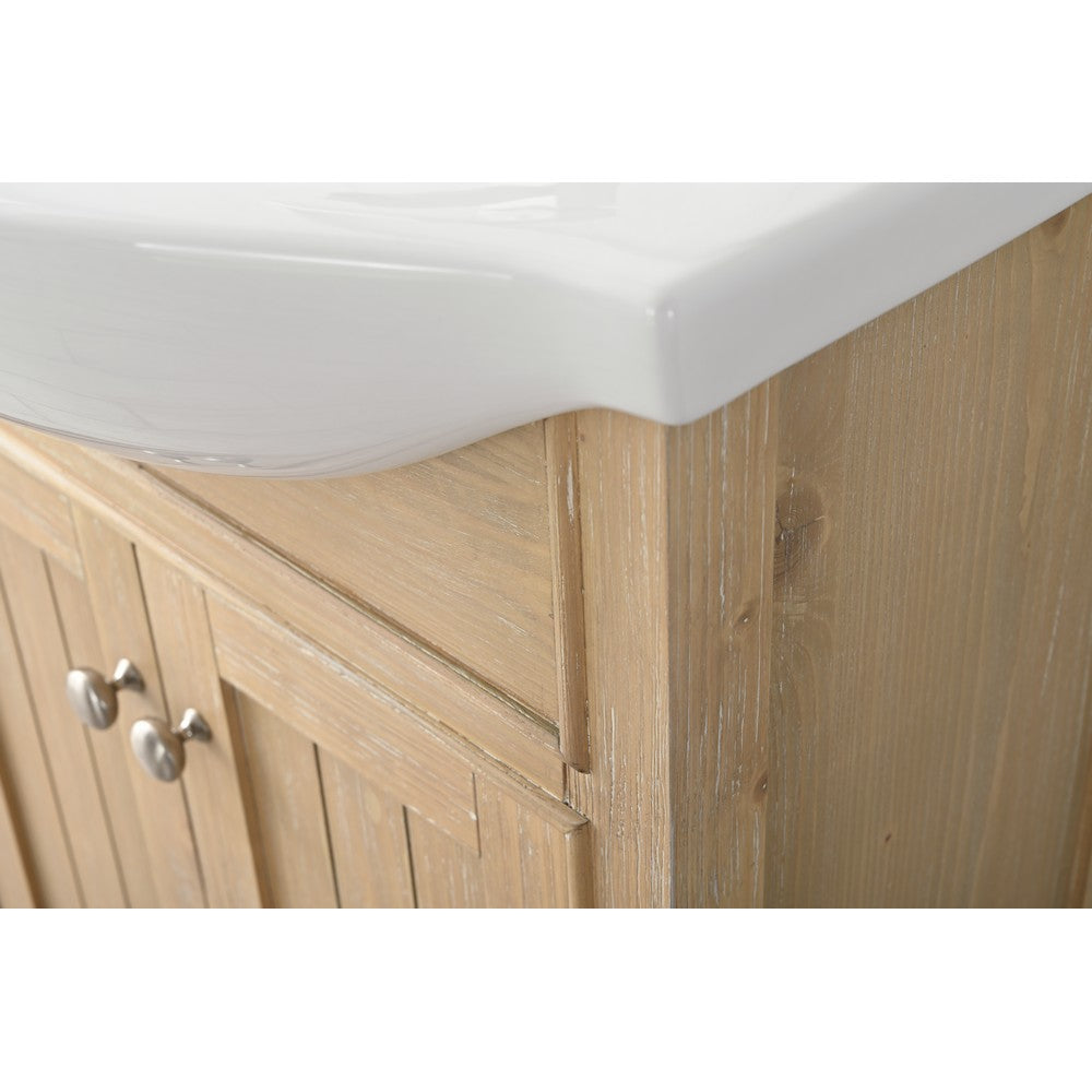 Design Element S05-24-WT Marian 24 Inch Freestanding Single Sink Bathroom Vanity