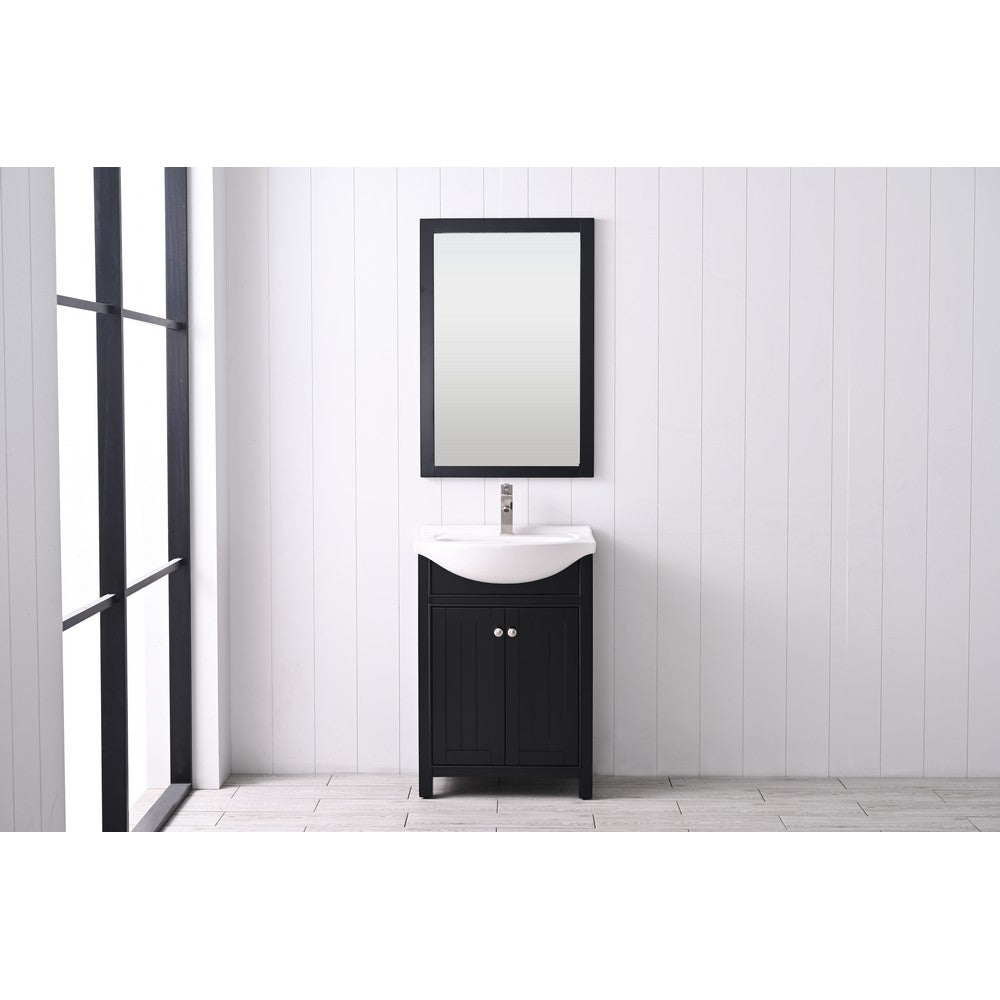 Design Element S05-24-WT Marian 24 Inch Freestanding Single Sink Bathroom Vanity