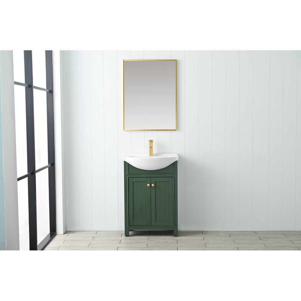 Design Element S05-24-WT Marian 24 Inch Freestanding Single Sink Bathroom Vanity