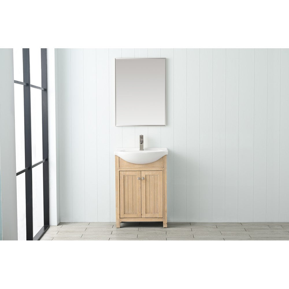 Design Element S05-24-WT Marian 24 Inch Freestanding Single Sink Bathroom Vanity