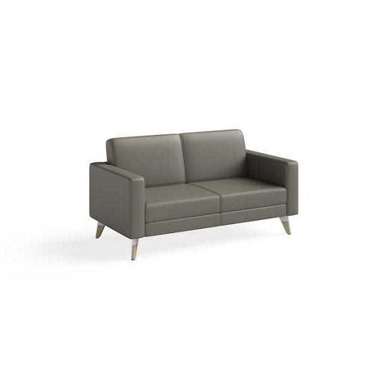 Safco Resi Lounge Loveseat w/ Wooden Legs 224736