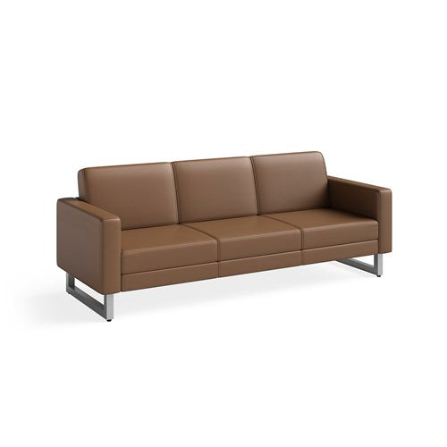 Safco Lounge Sofa w/ Metal Legs 224738