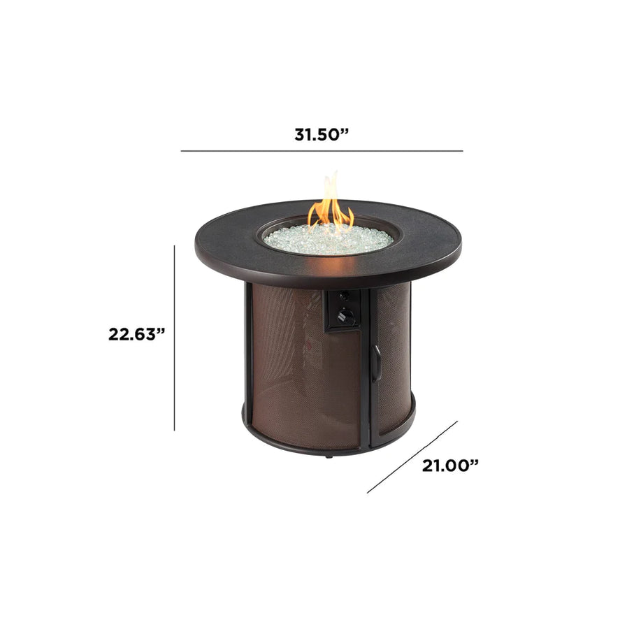 Outdoor Greatroom  Stonefire 31-Inch Round Gas Fire Pit Table SF-32-K