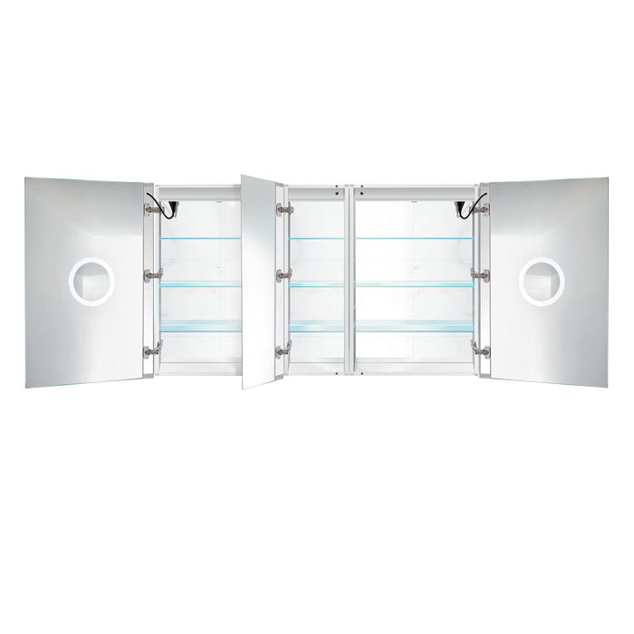 Krugg Svange 60″ X 36″ Double LED Medicine Cabinet w/Dimmer & Defogger 6036DLLR