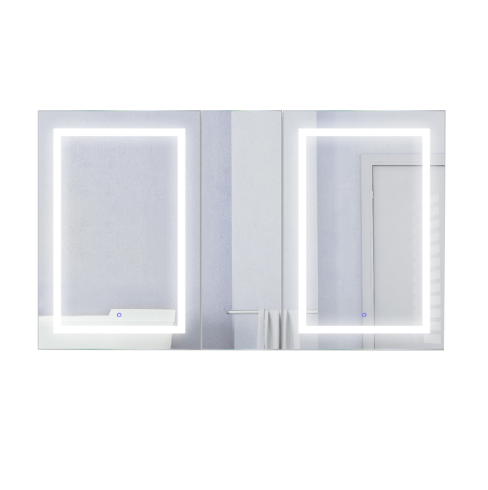 Krugg Svange 60″ X 36″ Double LED Medicine Cabinet w/Dimmer & Defogger 6036DLRR