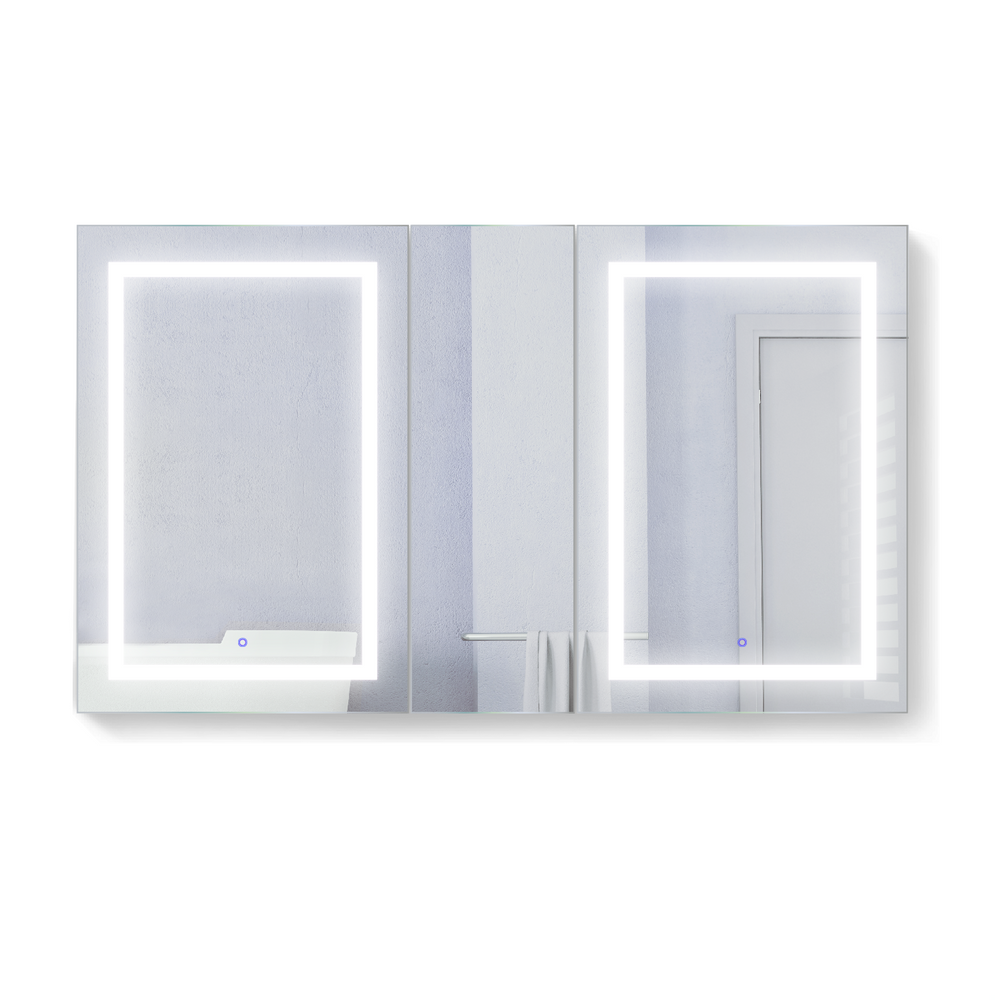 Krugg Svange 60″ X 36″ Double LED Medicine Cabinet w/Dimmer & Defogger 6036DLLR