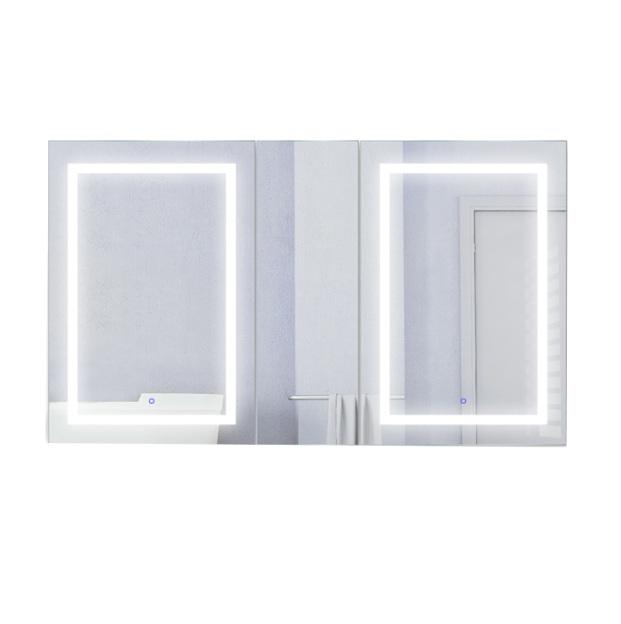 Krugg Svange 60″ X 36″ Double LED Medicine Cabinet w/Dimmer & Defogger 6036DLLR