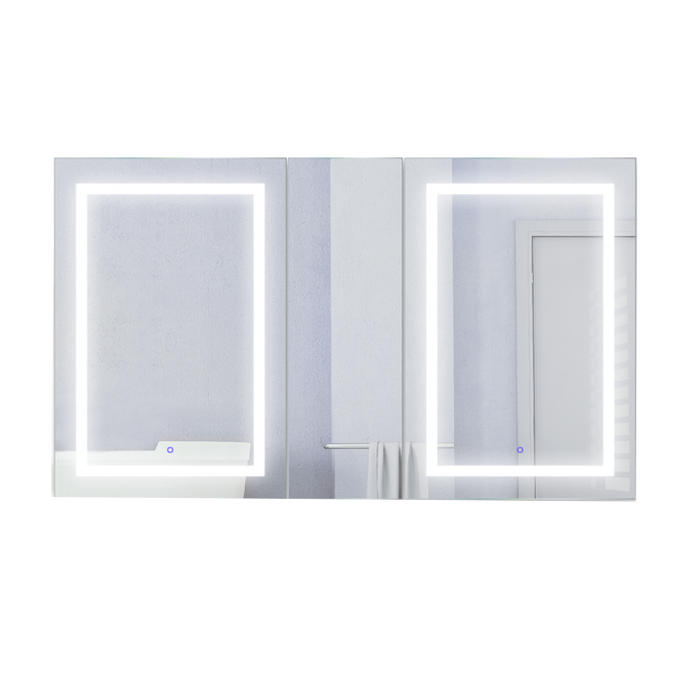 Krugg Svange 60″ X 36″ Double LED Medicine Cabinet w/Dimmer & Defogger 6036DLLR