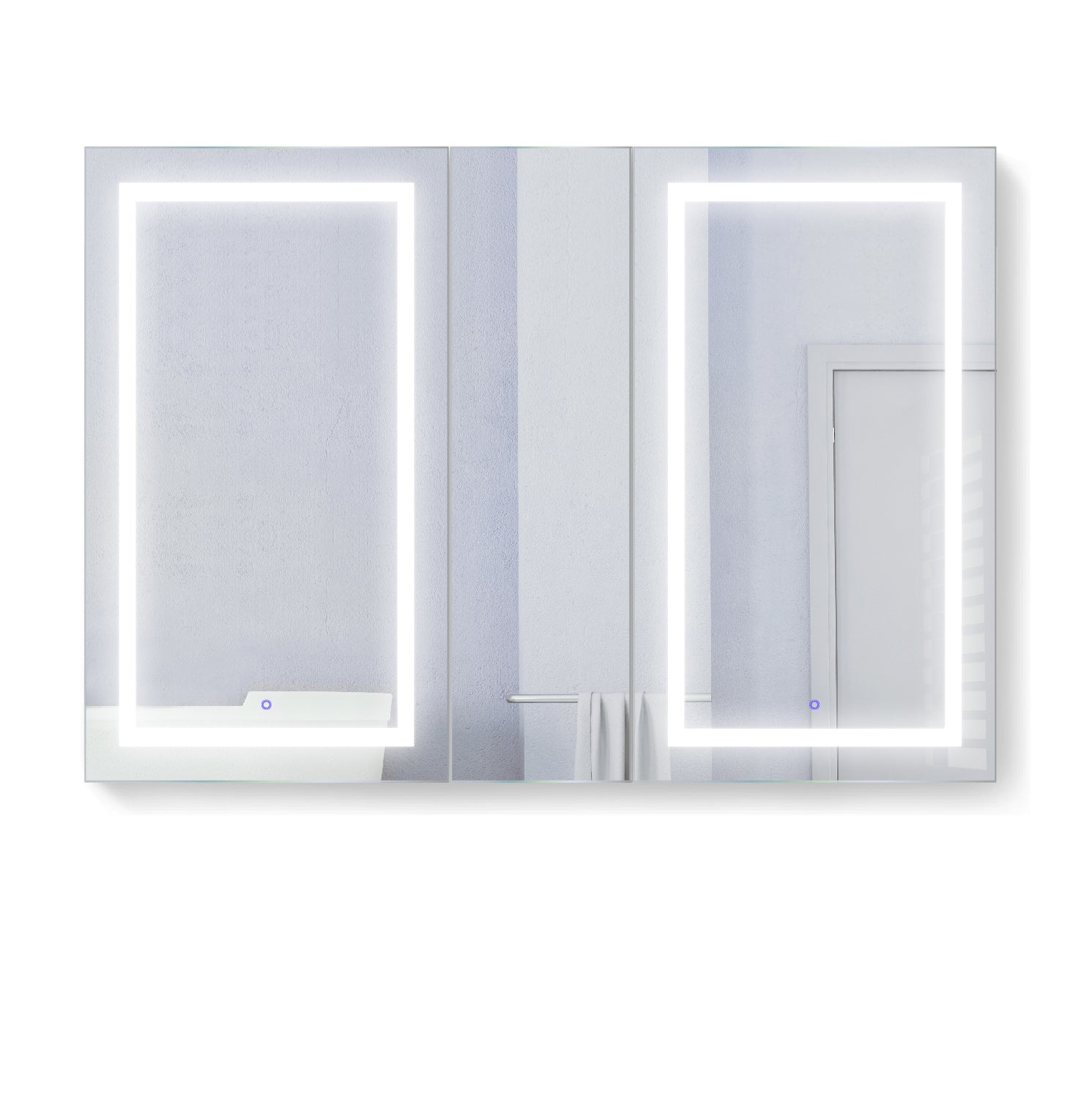 Krugg Svange 60″ X 42″ Double LED Medicine Cabinet w/Dimmer & Defogger 6042DLLR