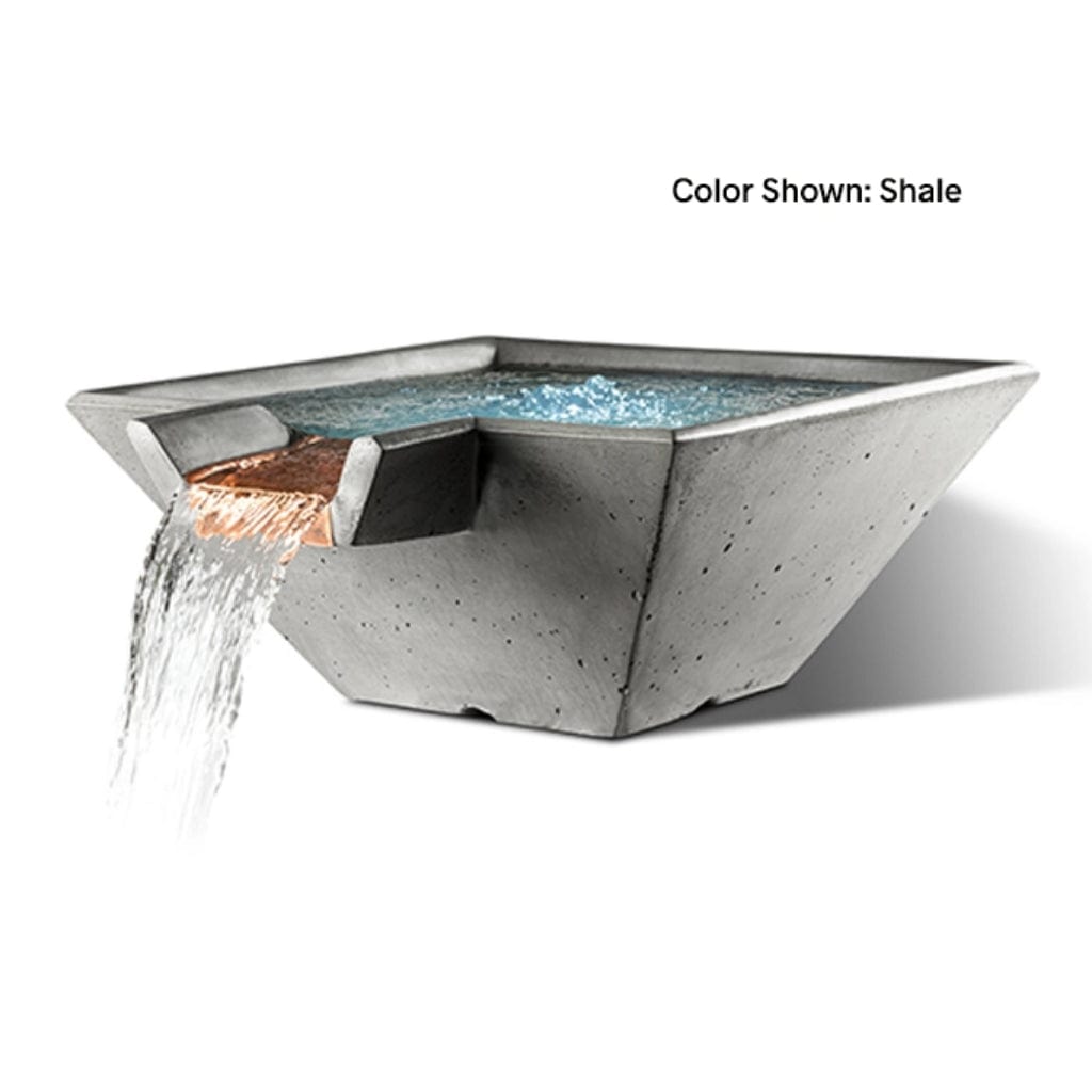 (Discontinued) Slick Rock Concrete 22" Cascade Square Water Bowl KCC22SNL