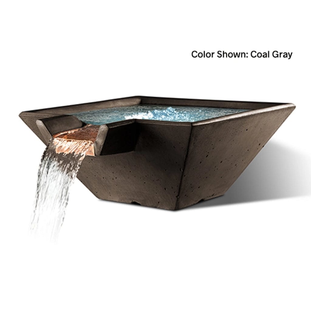 (Discontinued) Slick Rock Concrete 22" Cascade Square Water Bowl KCC22SNL