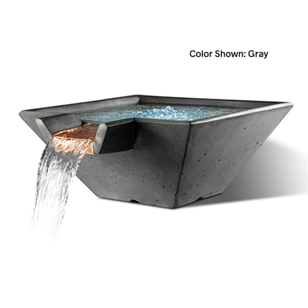 (Discontinued) Slick Rock Concrete 22" Cascade Square Water Bowl KCC22SNL