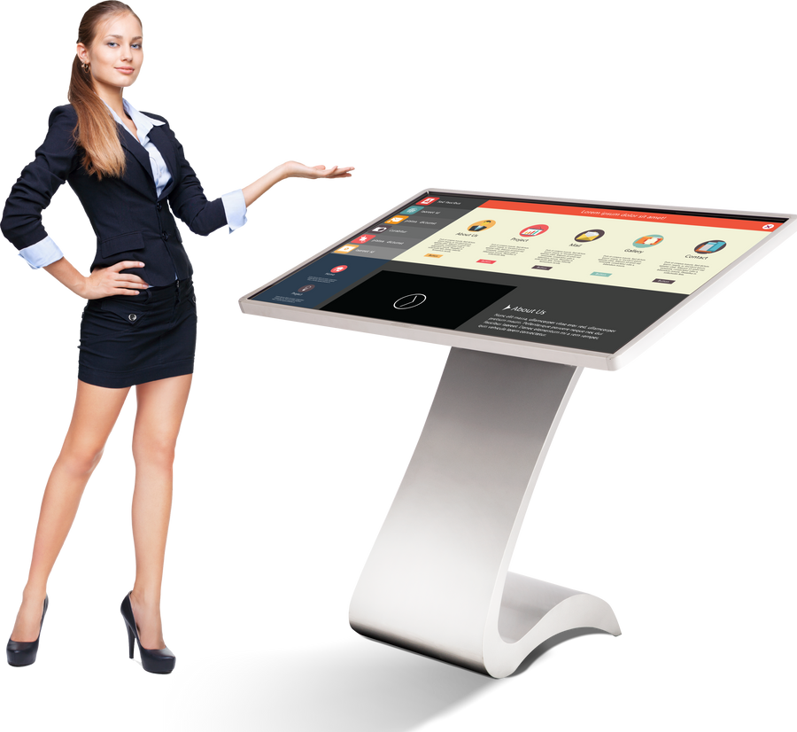 LEDscopic  Horizontal (4K) - S-Design Interactive Touch Screen Kiosk LEDKOSTC43