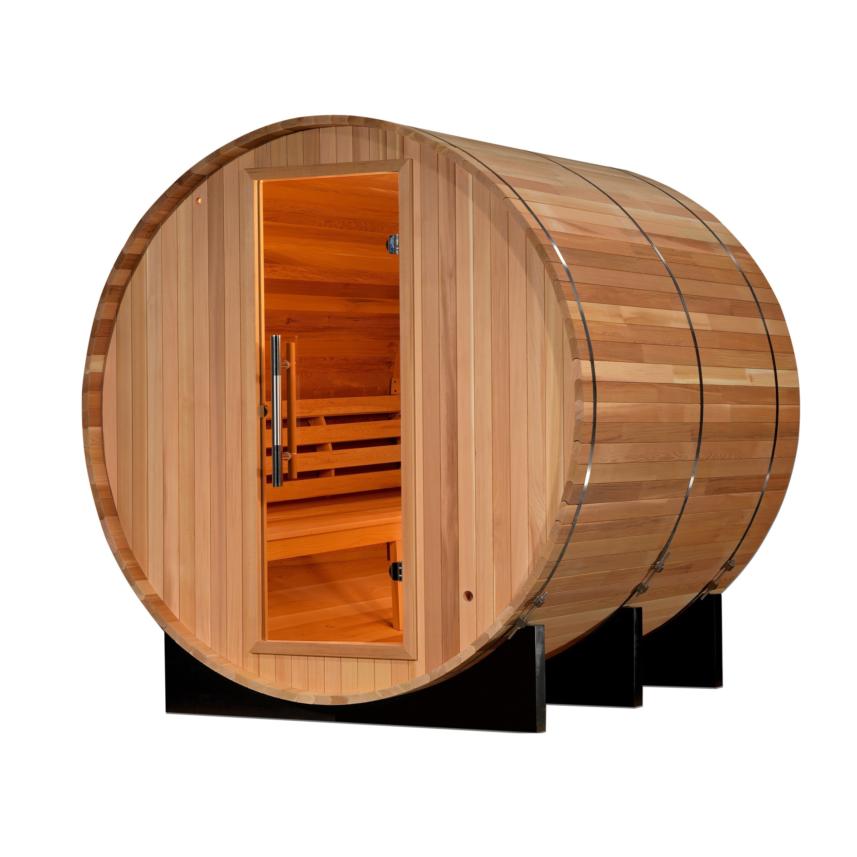 Golden Designs "Uppsala" 4 Person Barrel Traditional Steam Sauna - Canadian Red Cedar GDI-SJ-2004-CED