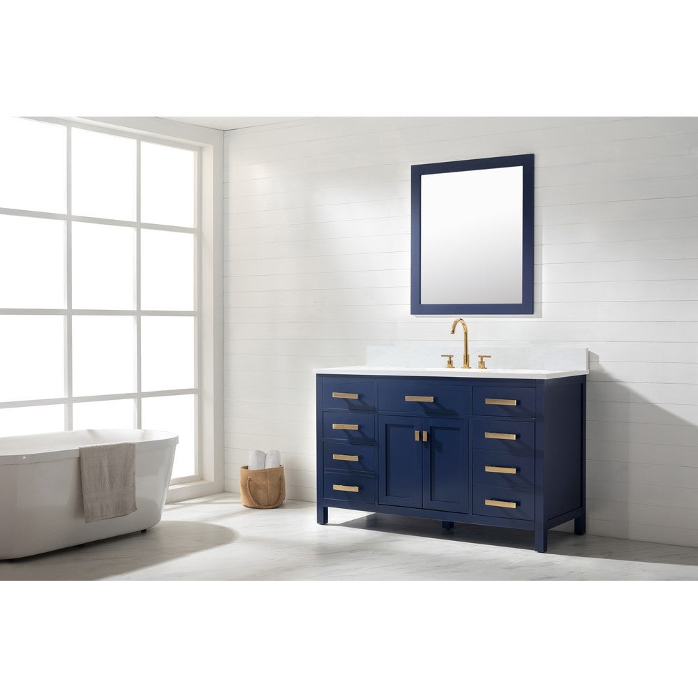 Design Element V01-54-WT Valentino 54 Inch Freestanding Single Sink Bathroom Vanity