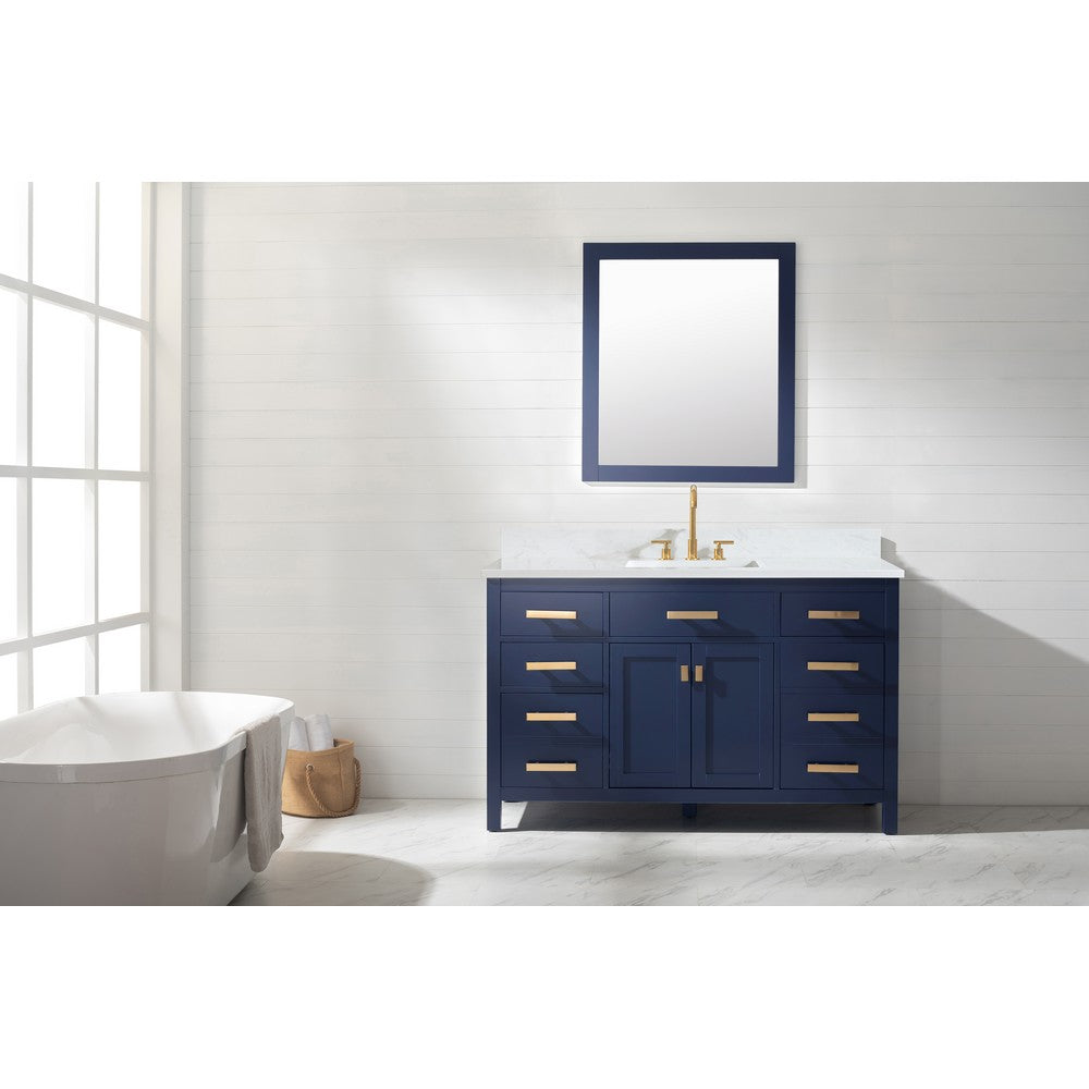 Design Element V01-54-WT Valentino 54 Inch Freestanding Single Sink Bathroom Vanity