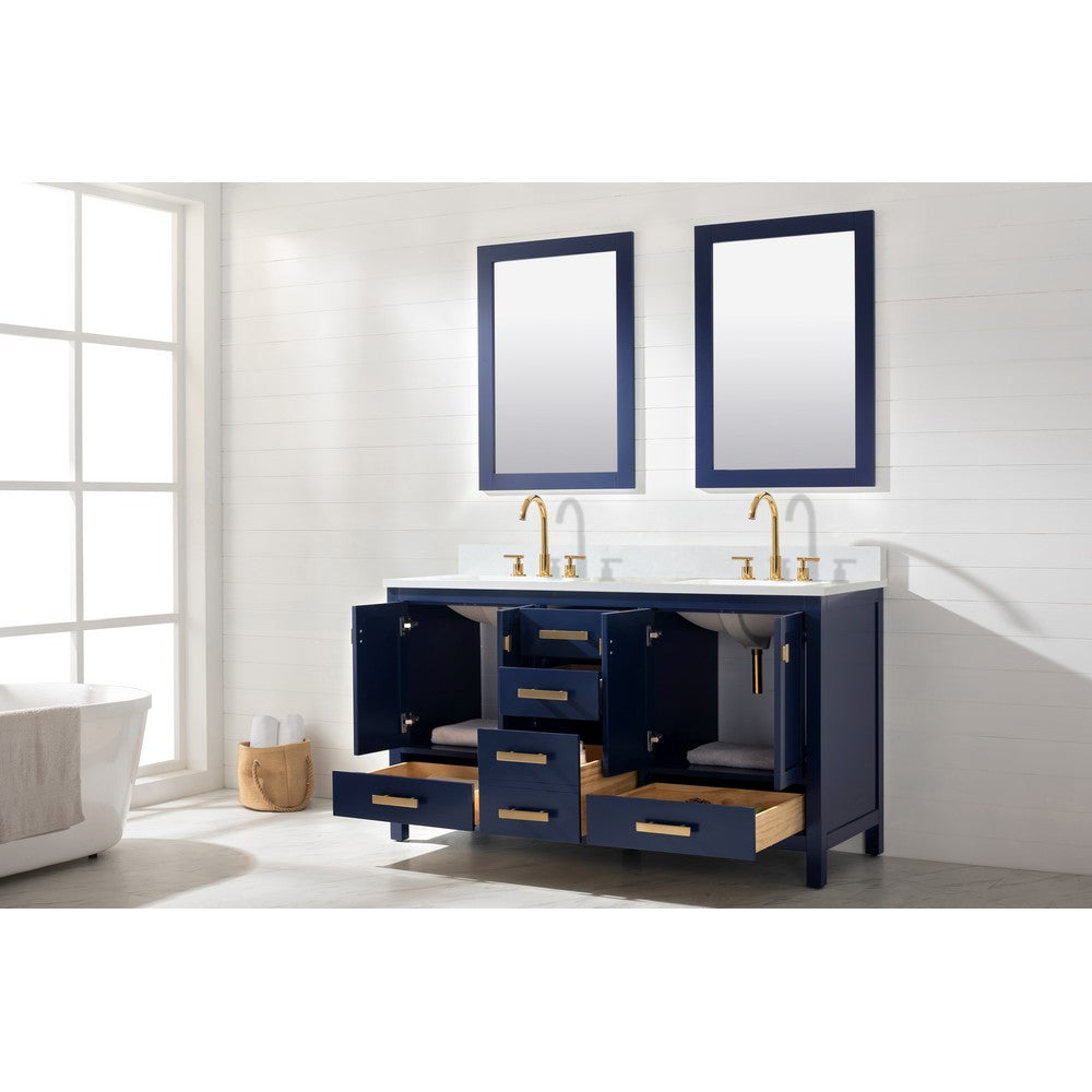 Design Element V01-60-BLU Valentino 60 Inch Double Vanity