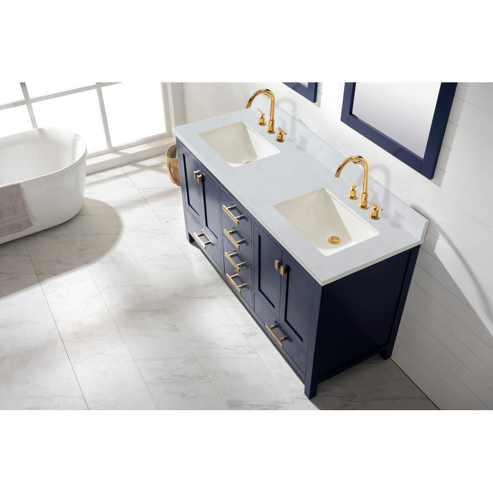 Design Element V01-60-BLU Valentino 60 Inch Double Vanity