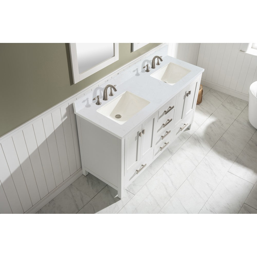 Design Element V01-60-WT Valentino 60 Inch Double Vanity