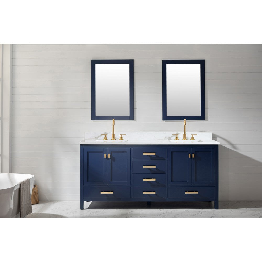 Design Element V01-72-WT Valentino 72 Inch Freestanding Double Sink Bathroom Vanity