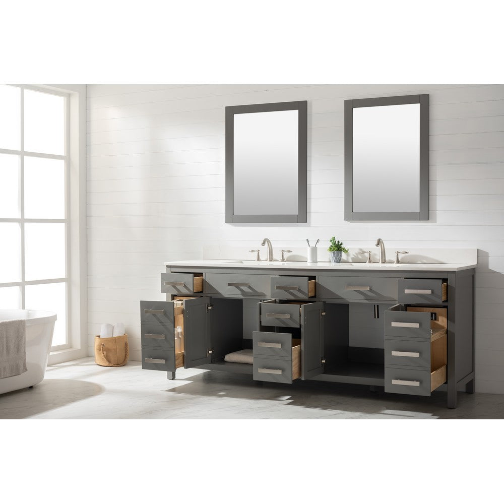 Design Element V01-84-GY Valentino 84 Inch Double Sink Vanity