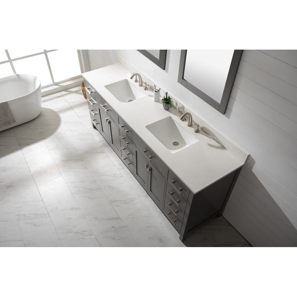 Design Element V01-84-GY Valentino 84 Inch Double Sink Vanity