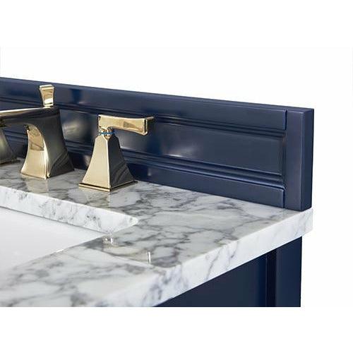 Ancerre Designs Adeline Double Vanity Set Italian Carrara White Marble Vanity Top