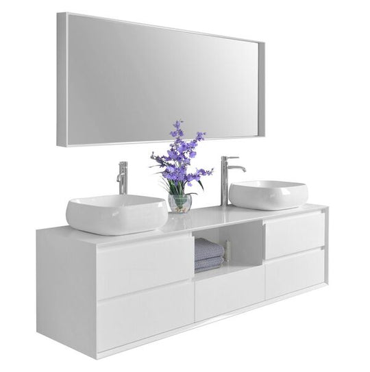 Ancerre Designs Catherine Bathroom Vanity With Solid Surface Top Cabinet Set Collection