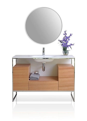 Ancerre Designs Tory Bathroom Vanity With Solid Surface Top Cabinet Set With Mirror