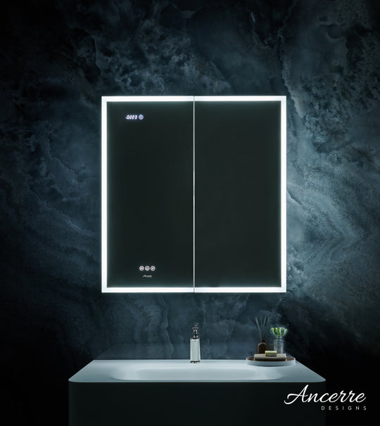 Ancerre Designs Pagani Led Mirror Cabinet With Defogger, Dimmer, Magnifier & Usb Outlet