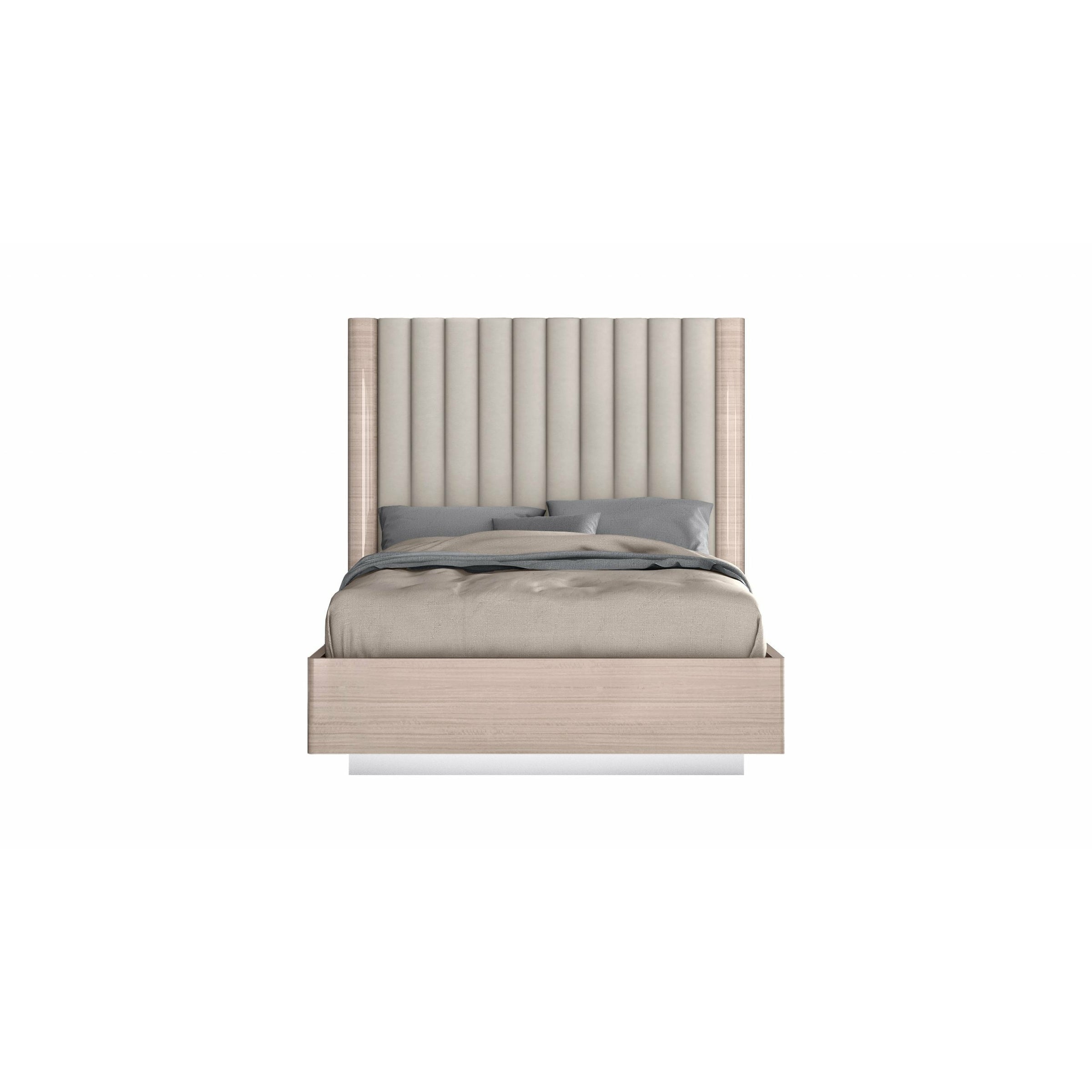 Whiteline Modern Living - Waves Bed Full BF1753-BEI/BEI