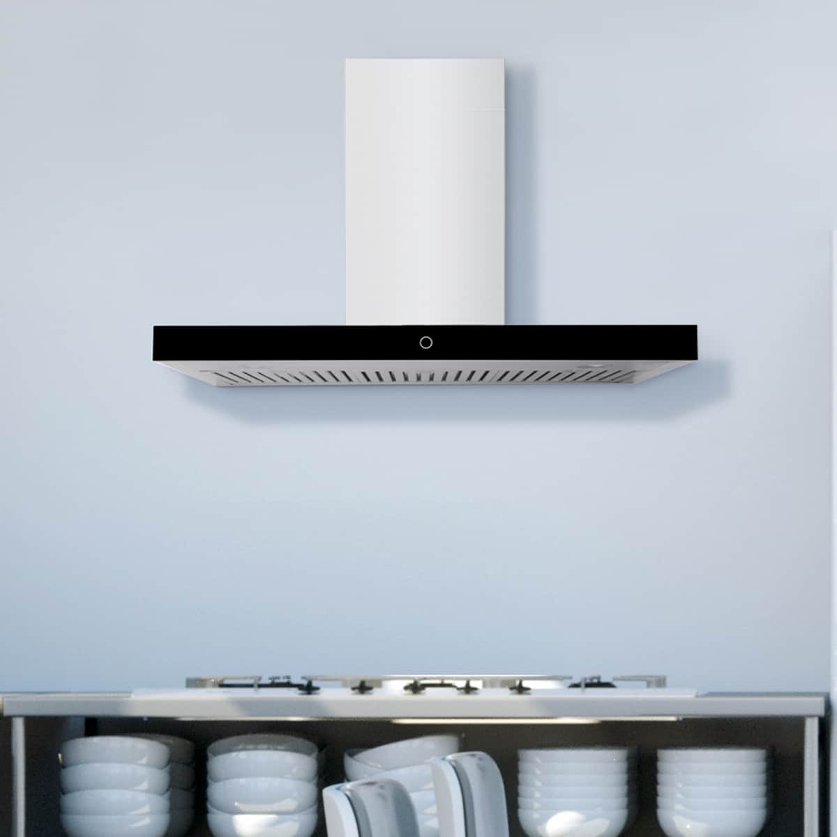 Hauslane 36-Inch Wall Mount Touch Control T-Shaped Range Hood with Stainless Steel Filters in Stainless Steel (WM-739SS-36)