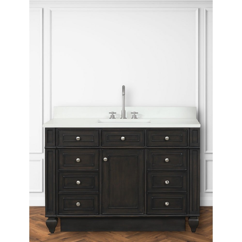 Design Element WN-48 Winston 48 Inch Freestanding Single Sink Bathroom Vanity