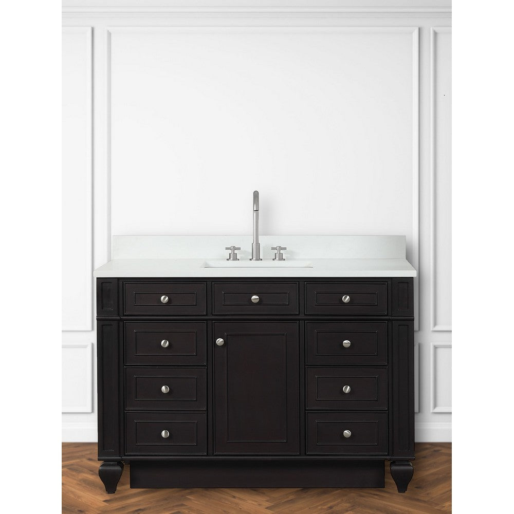 Design Element WN-48 Winston 48 Inch Freestanding Single Sink Bathroom Vanity