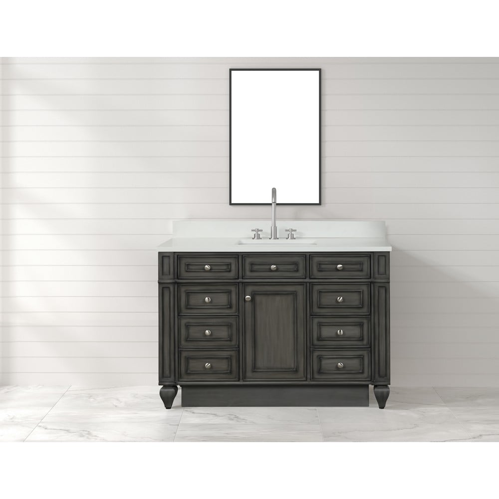 Design Element WN-48 Winston 48 Inch Freestanding Single Sink Bathroom Vanity