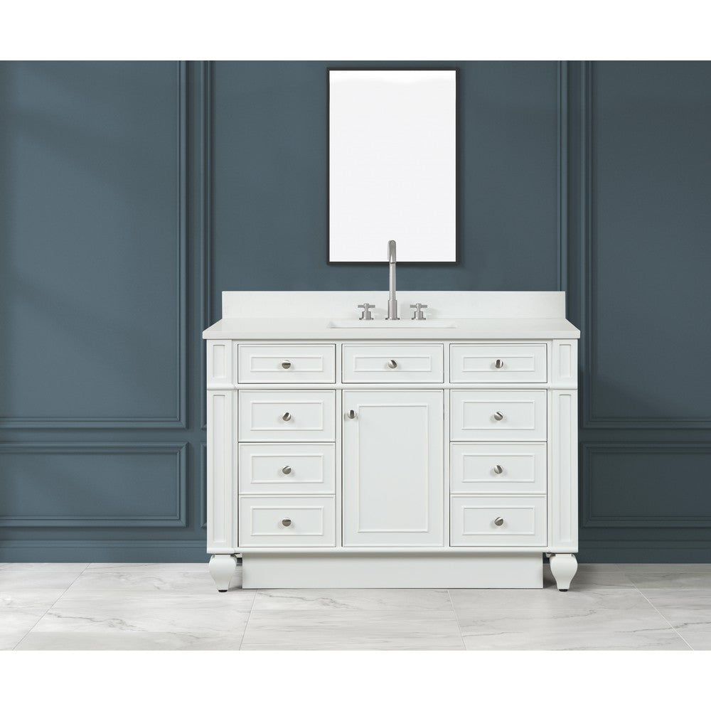 Design Element WN-48 Winston 48 Inch Freestanding Single Sink Bathroom Vanity