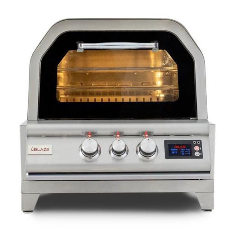 Blaze 26Inch Countertop Outdoor Pizza Oven Rotisserie & Countertop Sleeve - BLZ-26-PZOVN-LP