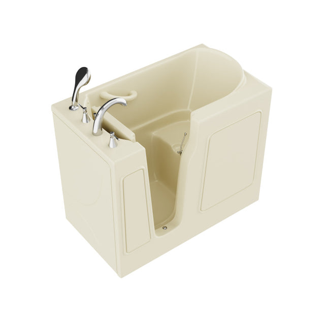 ANZZI 26 in. x 46 in. Left Drain Quick Fill Walk-In Soaking Tub in Biscuit AMZ2646LBS