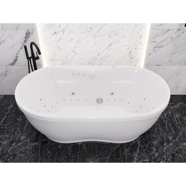 ANZZI Lori 6 ft. Whirlpool and Air Bath Tub FT-AZ102