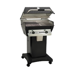 Broilmaster R3BN Infrared Combination Natural Gas Grill On Black In-Ground Post R3BN + BL48-G