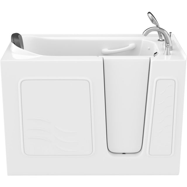 ANZZI 53 - 60 in. x 26 in. Right Drain Soaking Walk-in Tub in White  AMZ2653RWS-CP