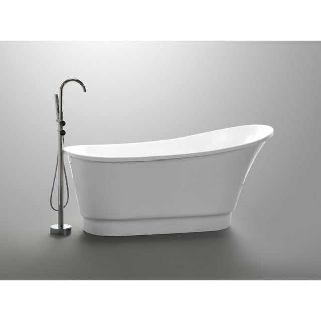 ANZZI Prima 67 in. Acrylic Flatbottom Non-Whirlpool Bathtub  FT-AZ095