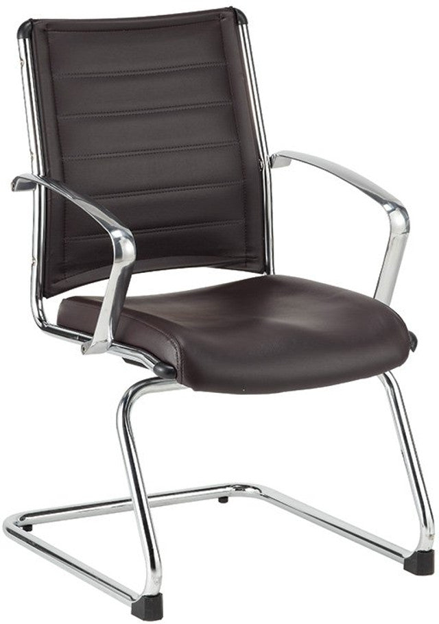 EuroTech Europa Leather Polished Aluminum Guest Chair EUR-LE833